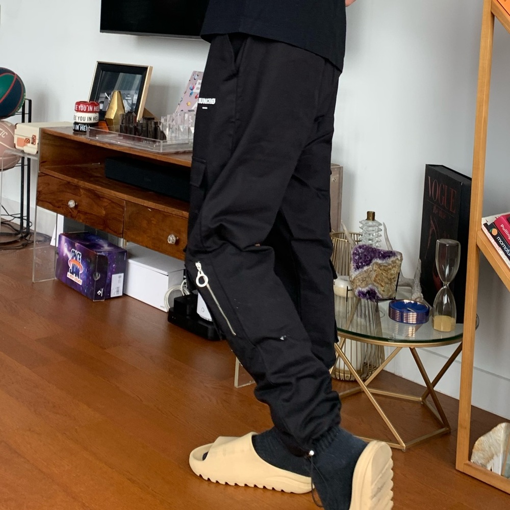 Black utility cargos